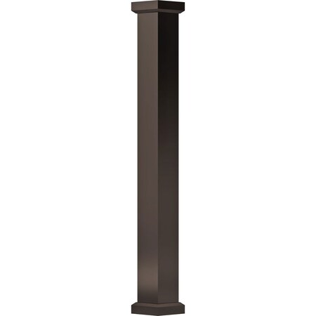 Ekena Millwork 9" x 8' Endura-Aluminum Empire Style Column, Square Shaft (Load-Bearing 15,000 lbs) Non-Tapered EA0908ENPSCEMEM
